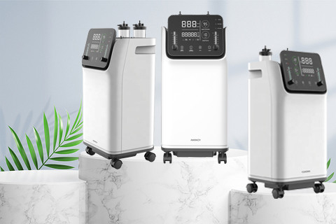 220V 110V แบบพกพา O2 Concentrator 5L ปรับความบริสุทธิ์สูงด้วย Atomization