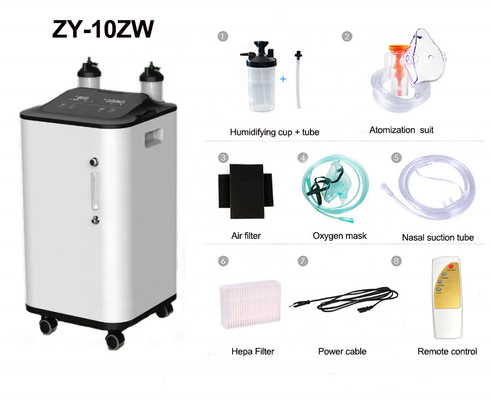 Amonoy 10 L O2 Machine เครื่องกำเนิดออกซิเจนทางการแพทย์แบบพกพาสำหรับ Home