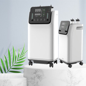 เครื่องผลิตออกซิเจน 10 ลิตรแบบพกพาแบบ Dual Flow พร้อมตัวป้องกันการโอเวอร์โหลด