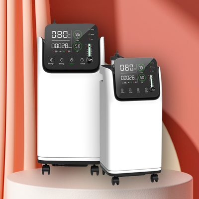 เครื่องช่วยหายใจด้วยออกซิเจนทางการแพทย์แบบเงียบพิเศษ 5L ปรับได้ 10 &quot;จอ LED