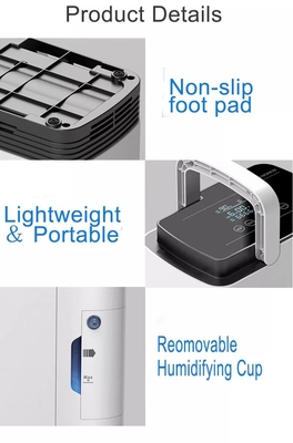 เครื่องกำเนิดออกซิเจน Concentrator ขนาด 2 ลิตรแบบพกพาขนาดเล็ก 7 กก.