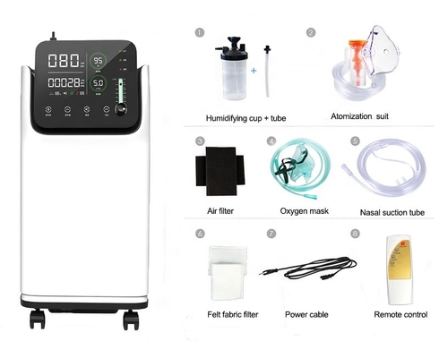 OEM ความบริสุทธิ์สูง 5 ลิตร Concentrator ออกซิเจน 15 Lpm สำหรับ Home