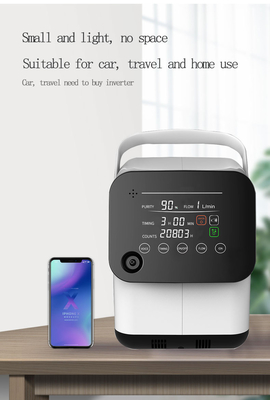 110V Concentrator ออกซิเจนทางการแพทย์อุปกรณ์ Oxygenator แบบพกพาพร้อมหน้ากากออกซิเจน